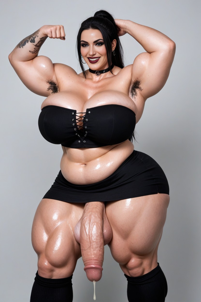 Tall Bulky Widest Amazonian Body, Standing, Sweaty AI Porn