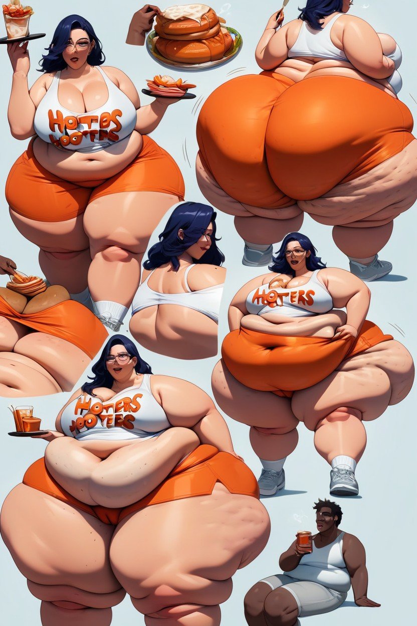Ssbbw Expanding Into A Giant Obese Blob, Transforming Into A Fat Blob, Woman Gaining Weight Transforming Into A Morbidly Obese AI Gay Porn