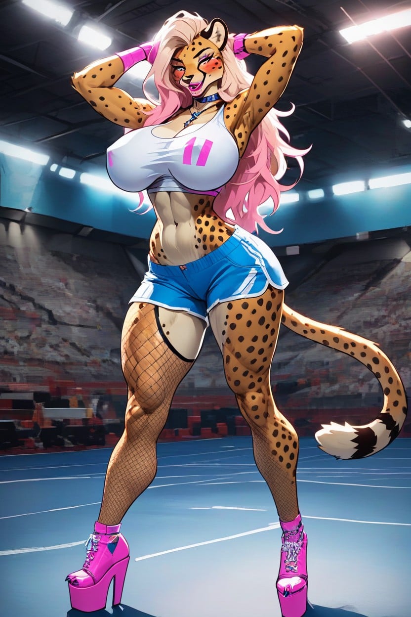 Babygirl, Showing Feet, Shorts Spandex Furry AI Porn