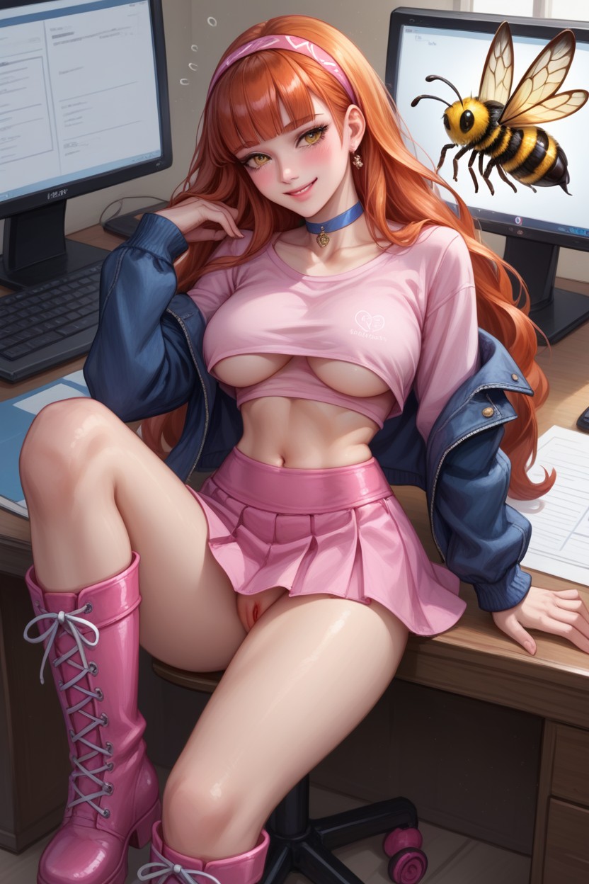 Sparkly Eyes, Blushing, Close Up Hentai IA
