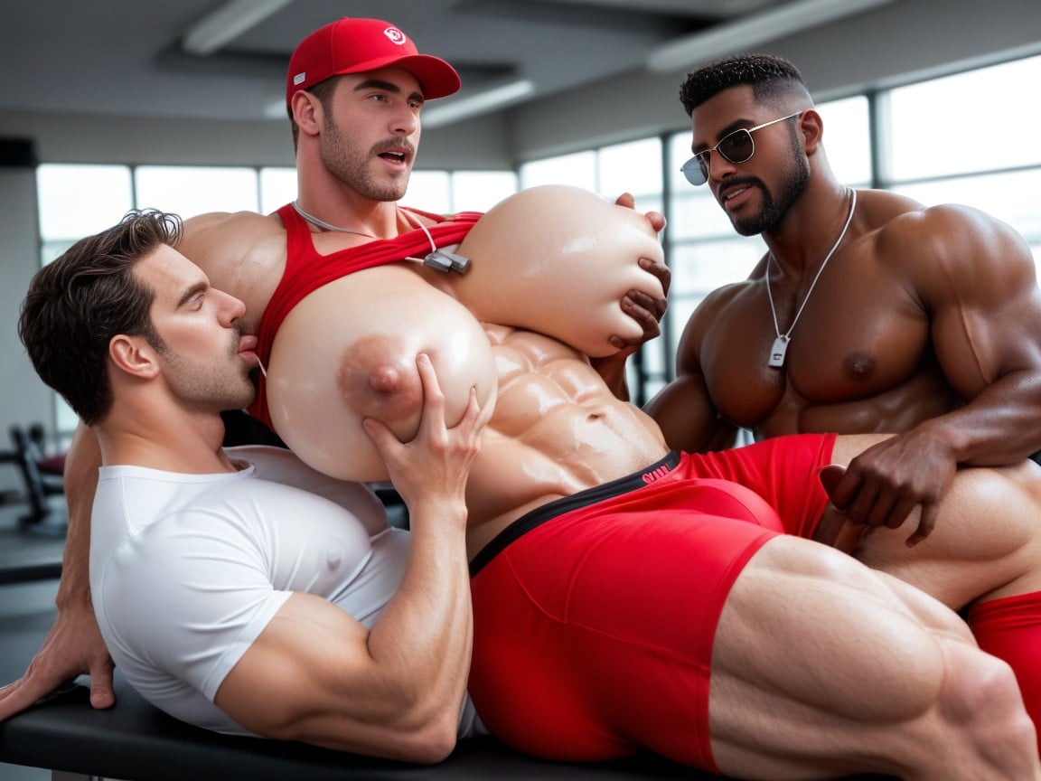 Coach Whistle, Gigantic, Hyper Bulky AI Gay Porn