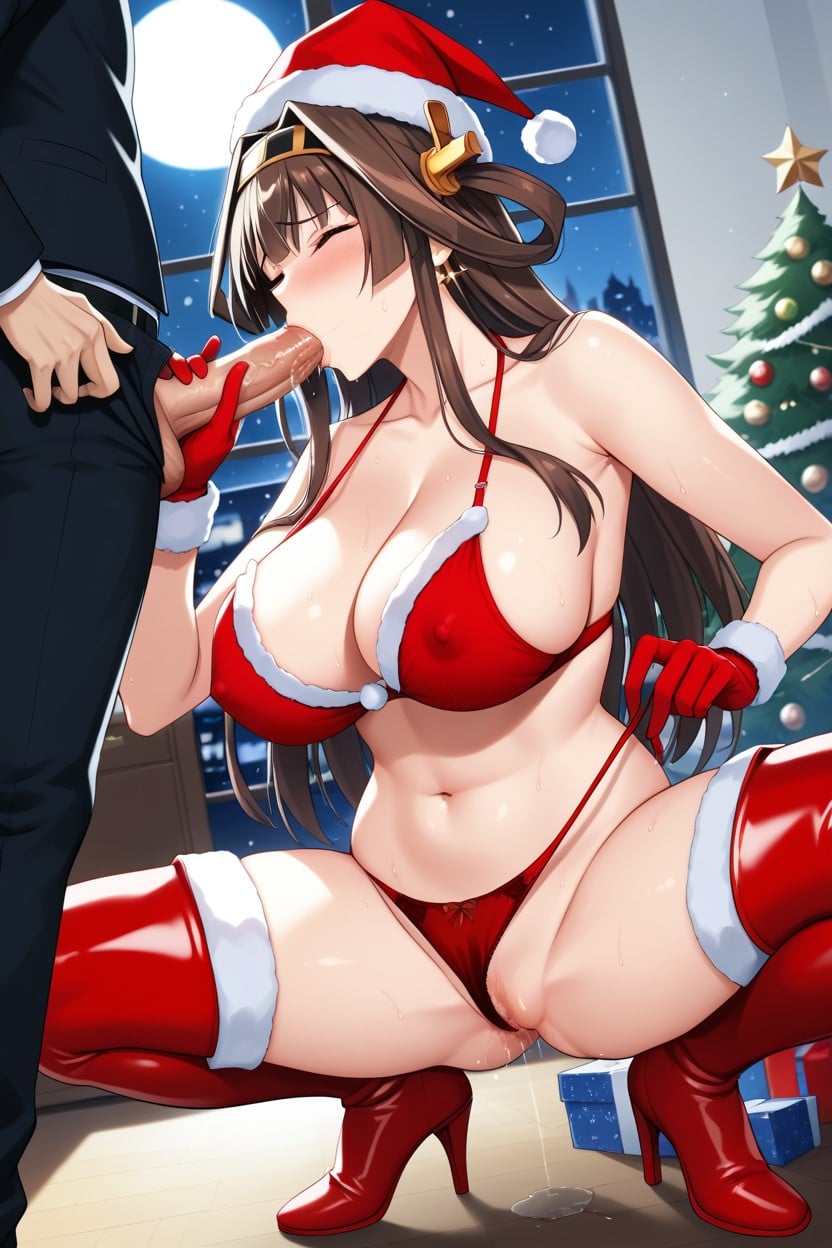 Disgusted, Santa Boots, Red Gloves Hentai AI Porn