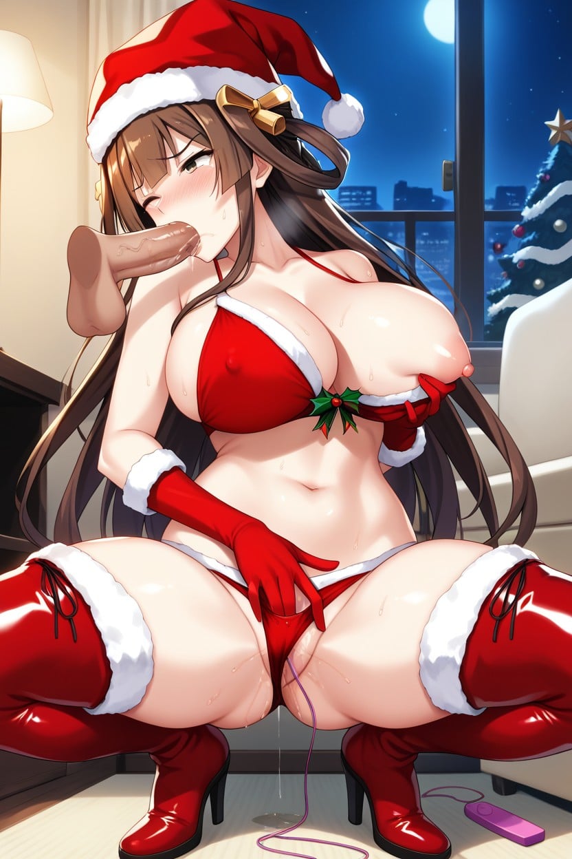 Drool, Office, Kongou From Kancolle Hentai AI Porn