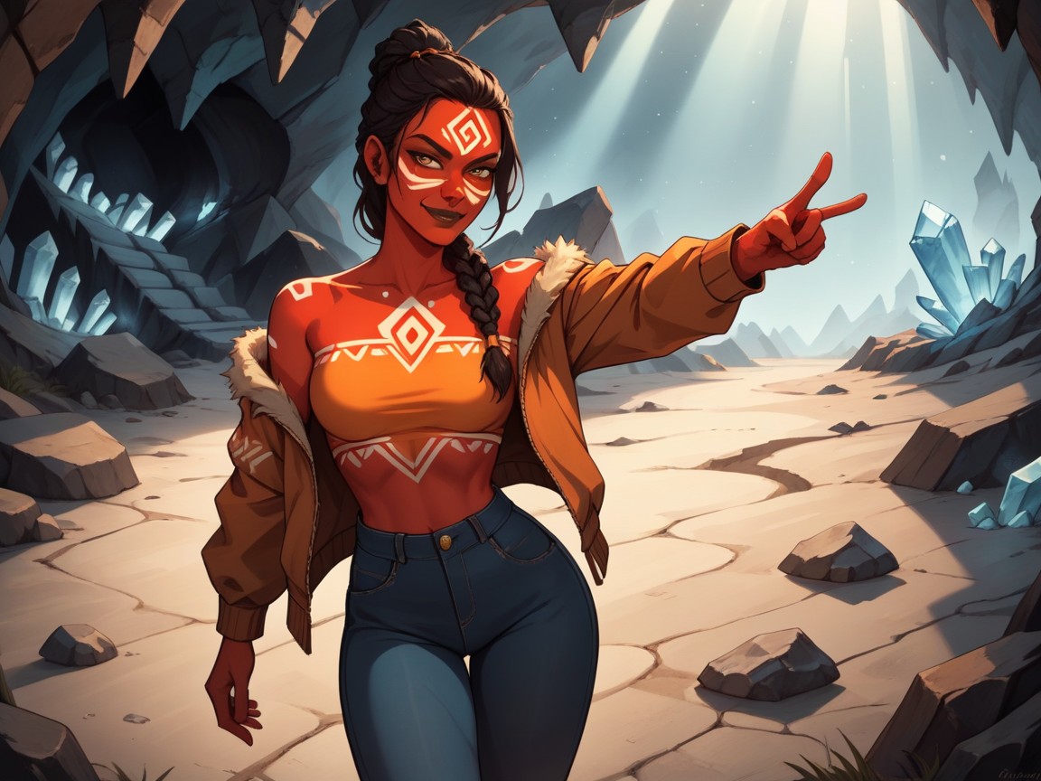 Rounded Hips, Snatched Waist, Tribal Wear AI Porn