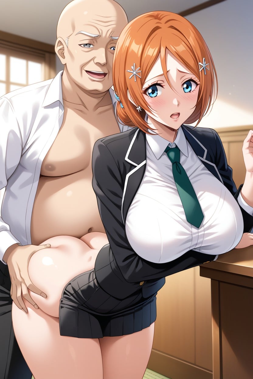 Putting Male Face In Inoue Orihime's Ass, Shny Skin, Bigger Female Hentai AI Porn