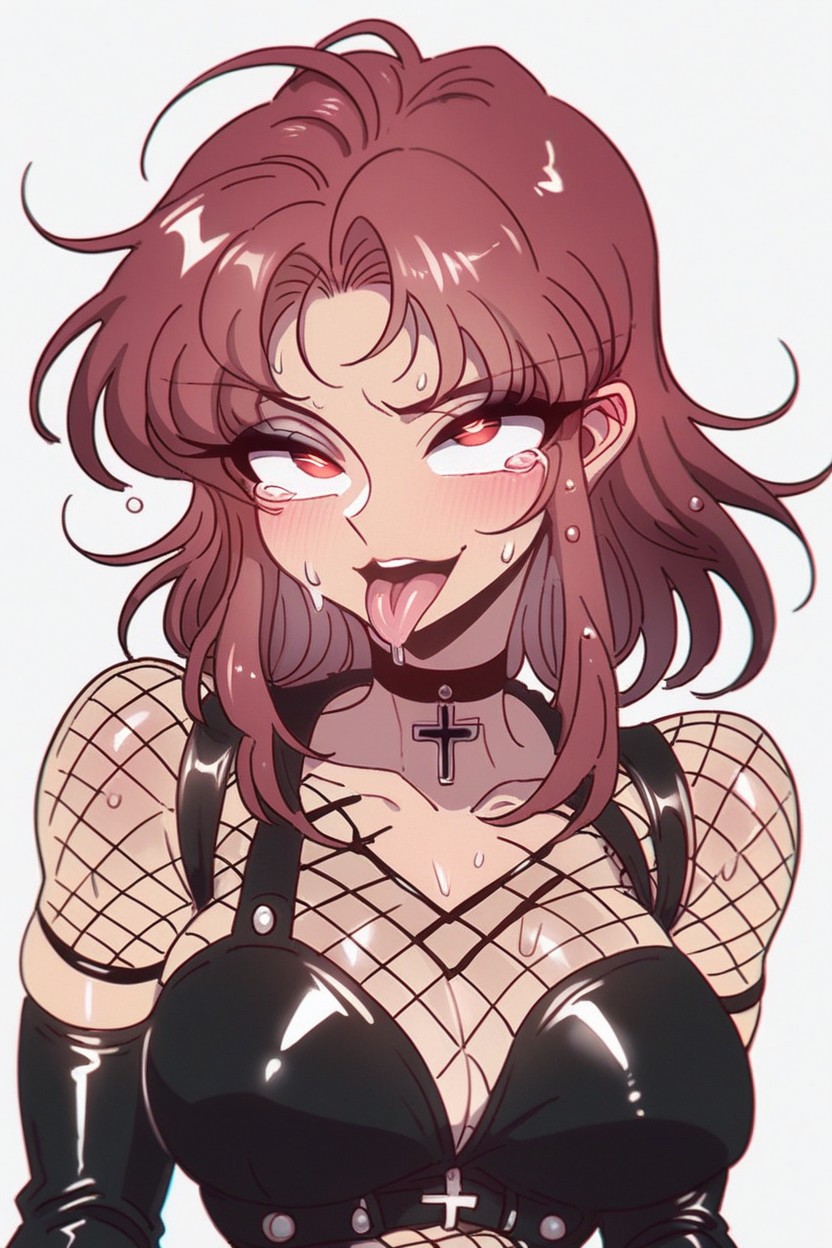 Blush, Choker, Bangs Hentai IA
