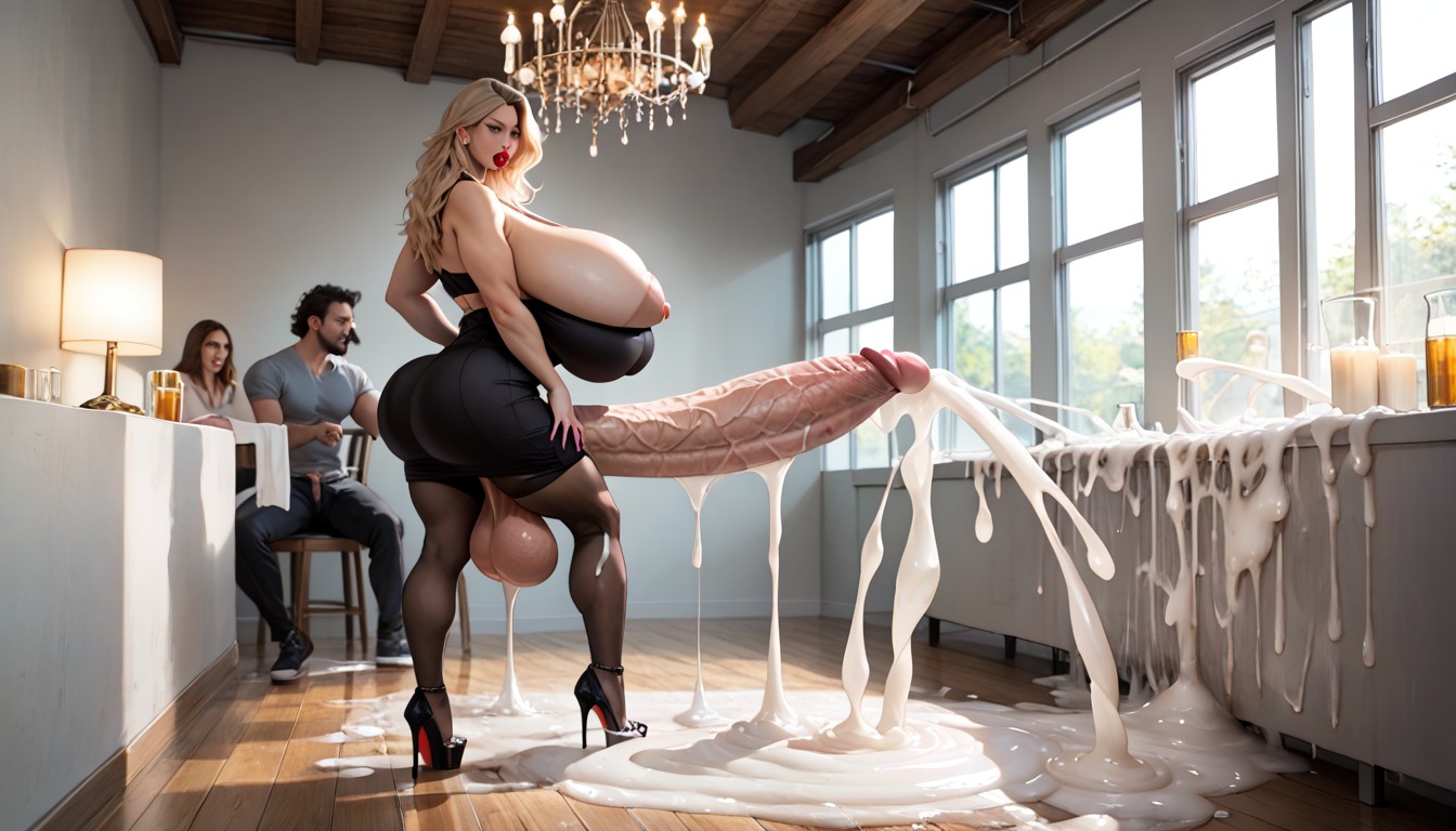 Large Breasts, Hyper Cum Pool, Anal Shemale AI Porn