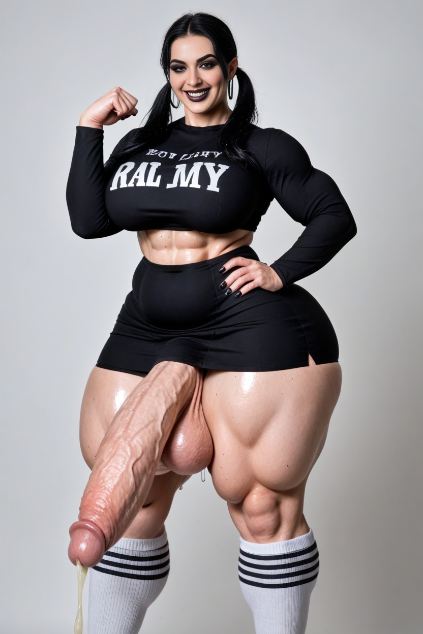 Repulsive Smelly Ugly Hyperfat Cock With Impossibly Wide Unnatural Girth, Incredibly Huge Goth Muscle Mommy Bbw, Pale Skin AI Porn