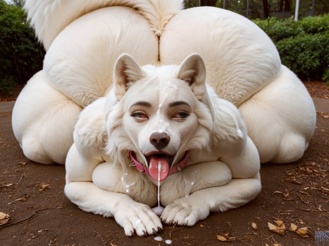 Highly Detailed Fluffy Fur, On-all-fours, Dripping Saliva AI Porn