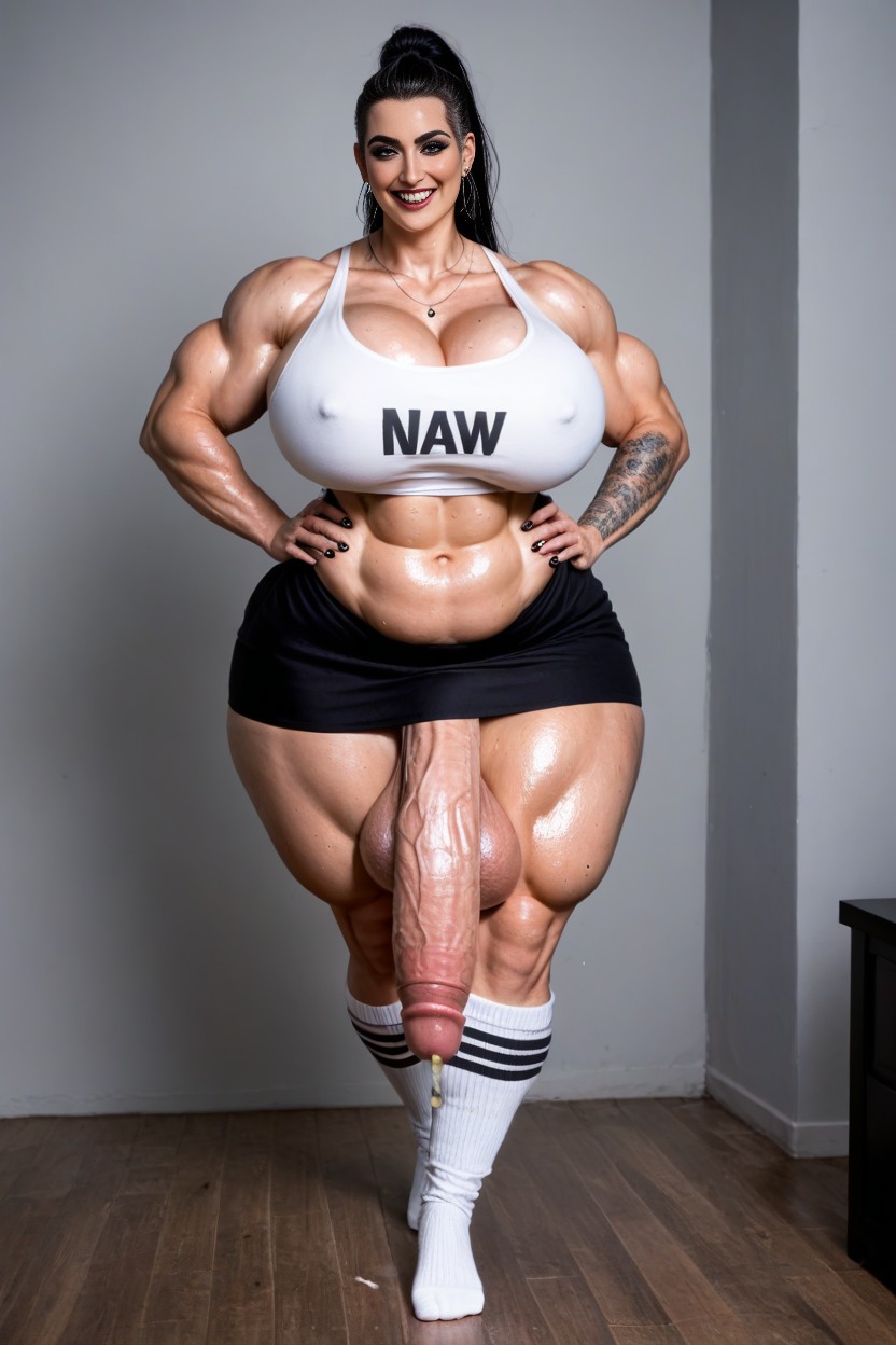Ultra Wide Hips, Standing, Ponytail AI Porn