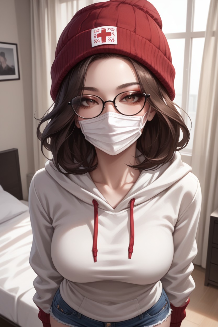 Hair Tucked Under Beanie, 18+, Bob Hair Hentai AI Porn