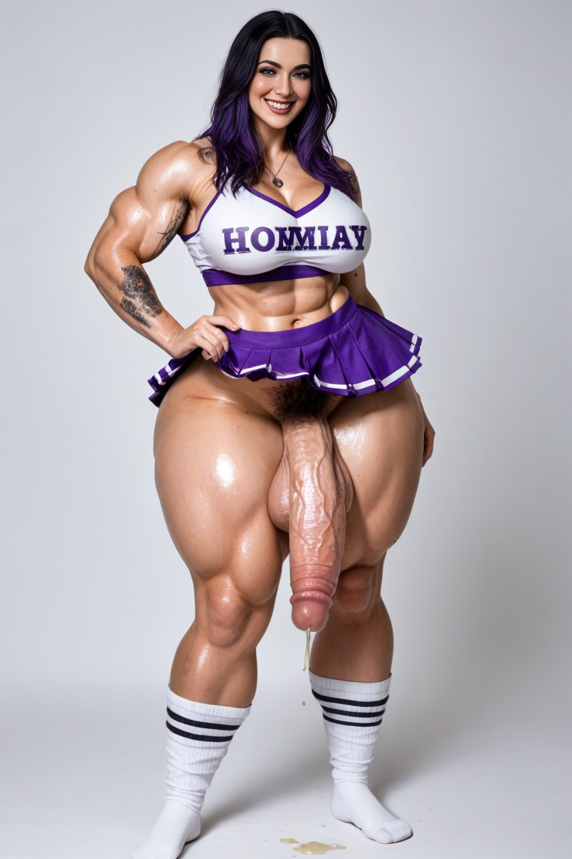 Standing, Pubic Hair, Ultra Wide Hips AI Porn