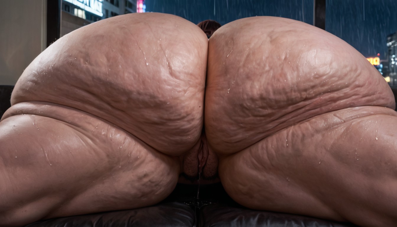 Huge Thighs, Viewing Front Of Her Body, Orgasm Face AI Porn
