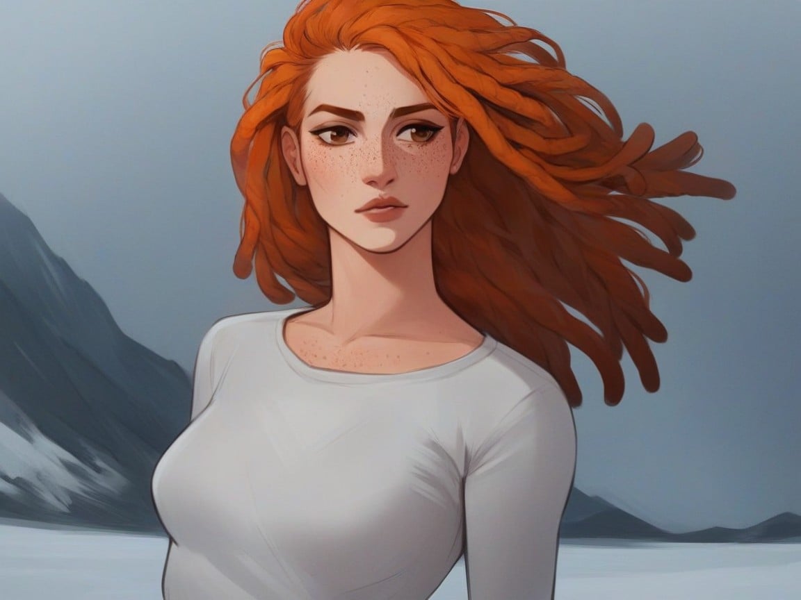 High Brightness Effects, Rounded Chest Width, Snow Background ラティーナAIエロ