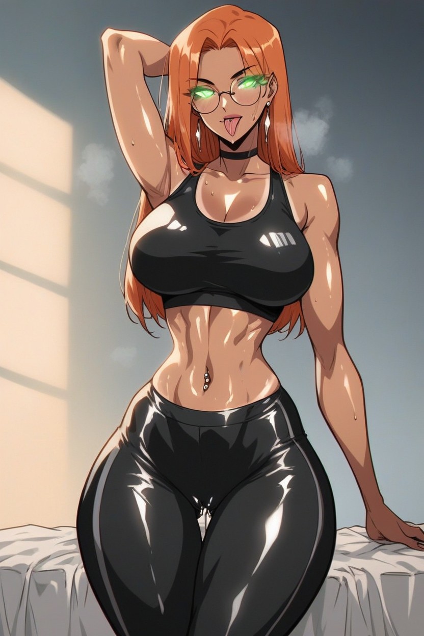 Ribcage Extemely Visible, Culo Redondeado, Long Lenght Hair Hentai IA