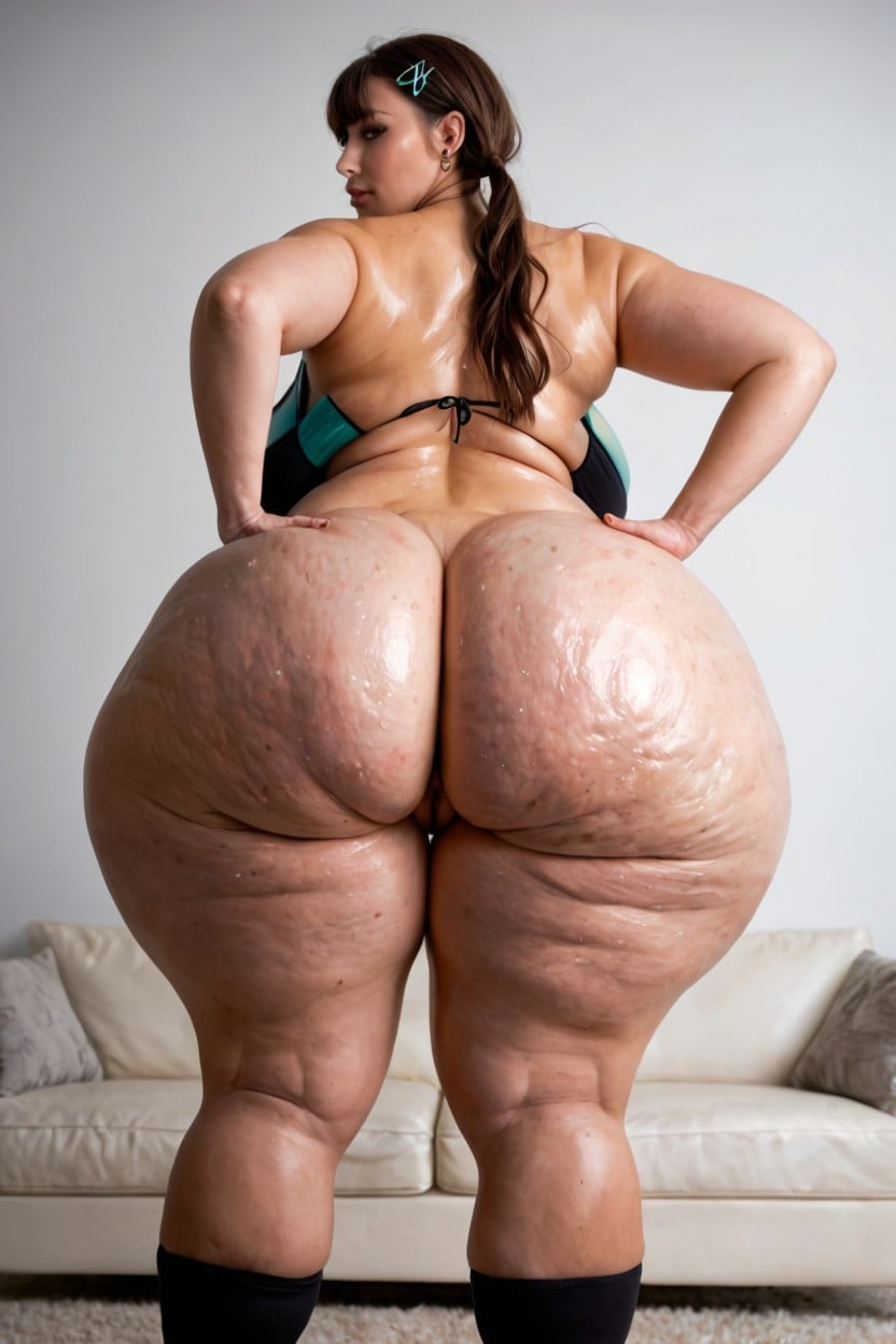 Butt Lift Fake Booty, Hands On Hips, Rear View BBW AI Porn