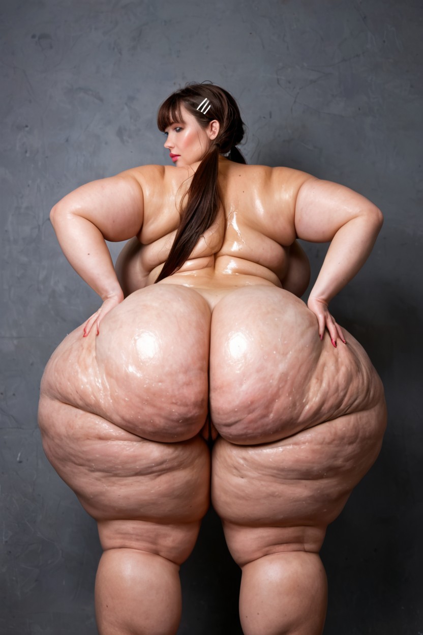 Thick Thighs, Hyper Ass, Messy Hair BBW AI Porn