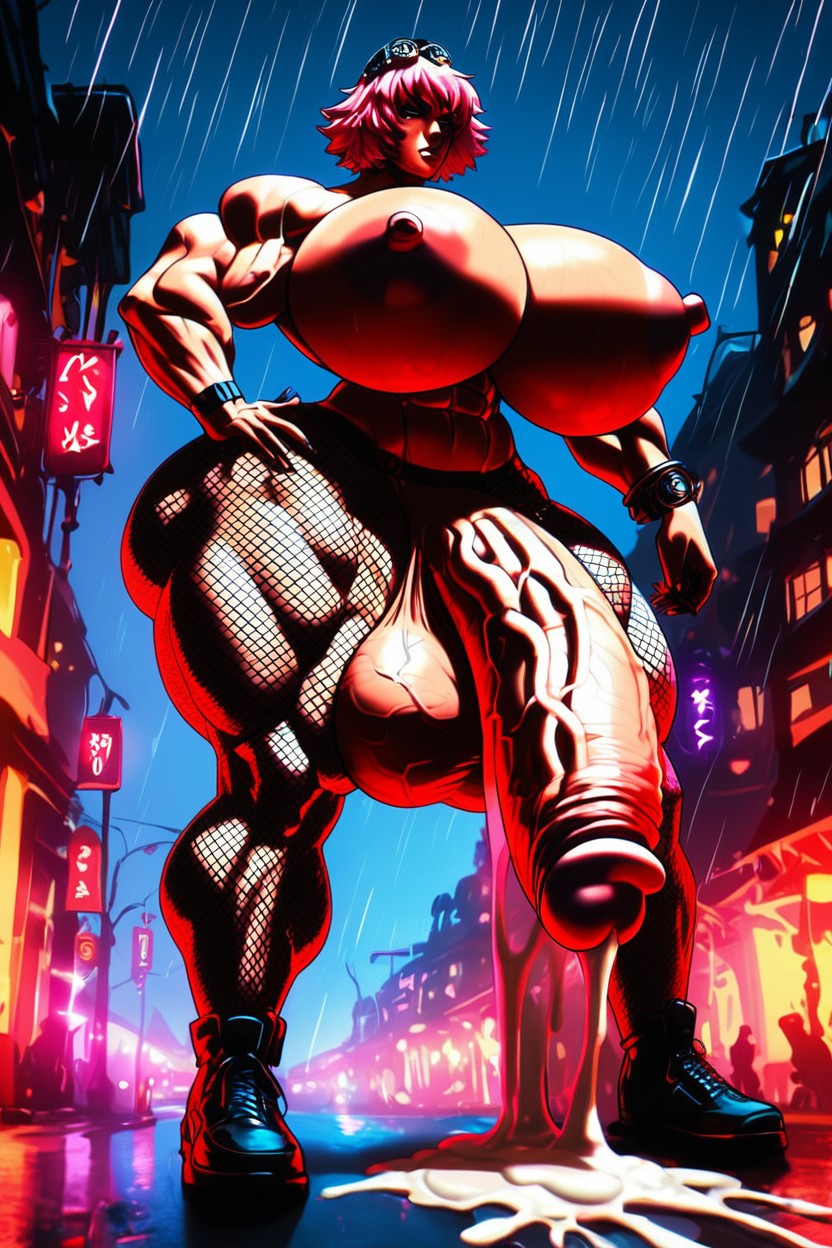 Cum Everywhere, Gigantic Ass, Gigantic Balls Shemale AI Porn