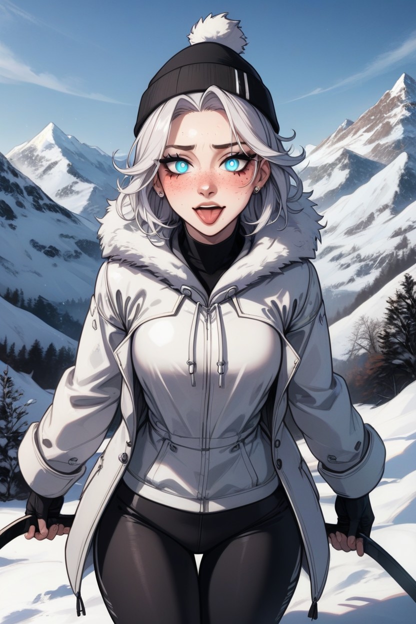Freckles, Wide Hips, Face Focus Hentai AI Porn