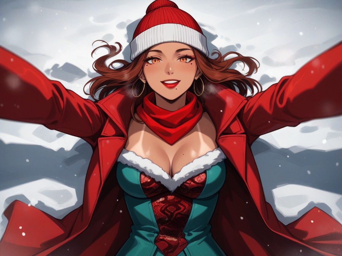 Latina, Arms Spread, Scarf Hentai AI Porn