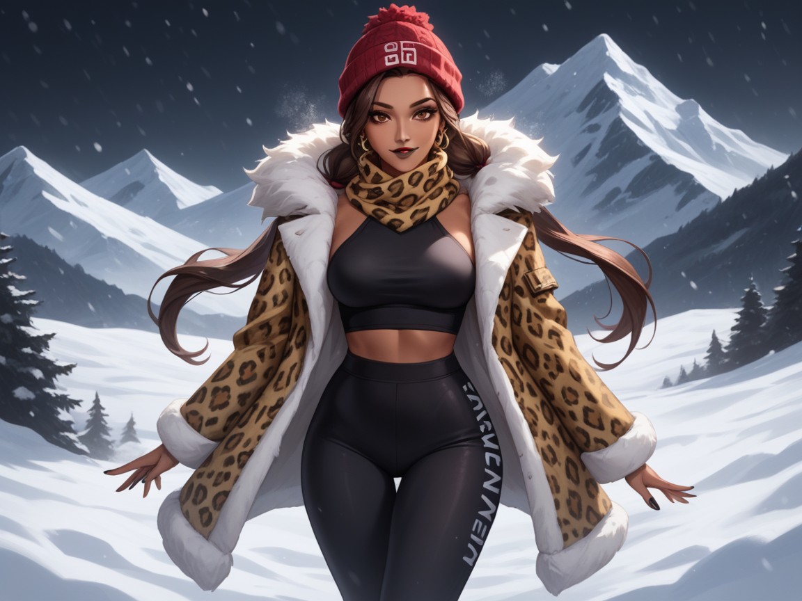Black Nails, Wide Round Hips, Dark Skin Brown Hentai AI Porn