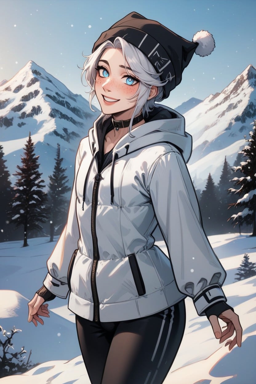 Face Focus, Black Collar, Happy Hentai AI Porn