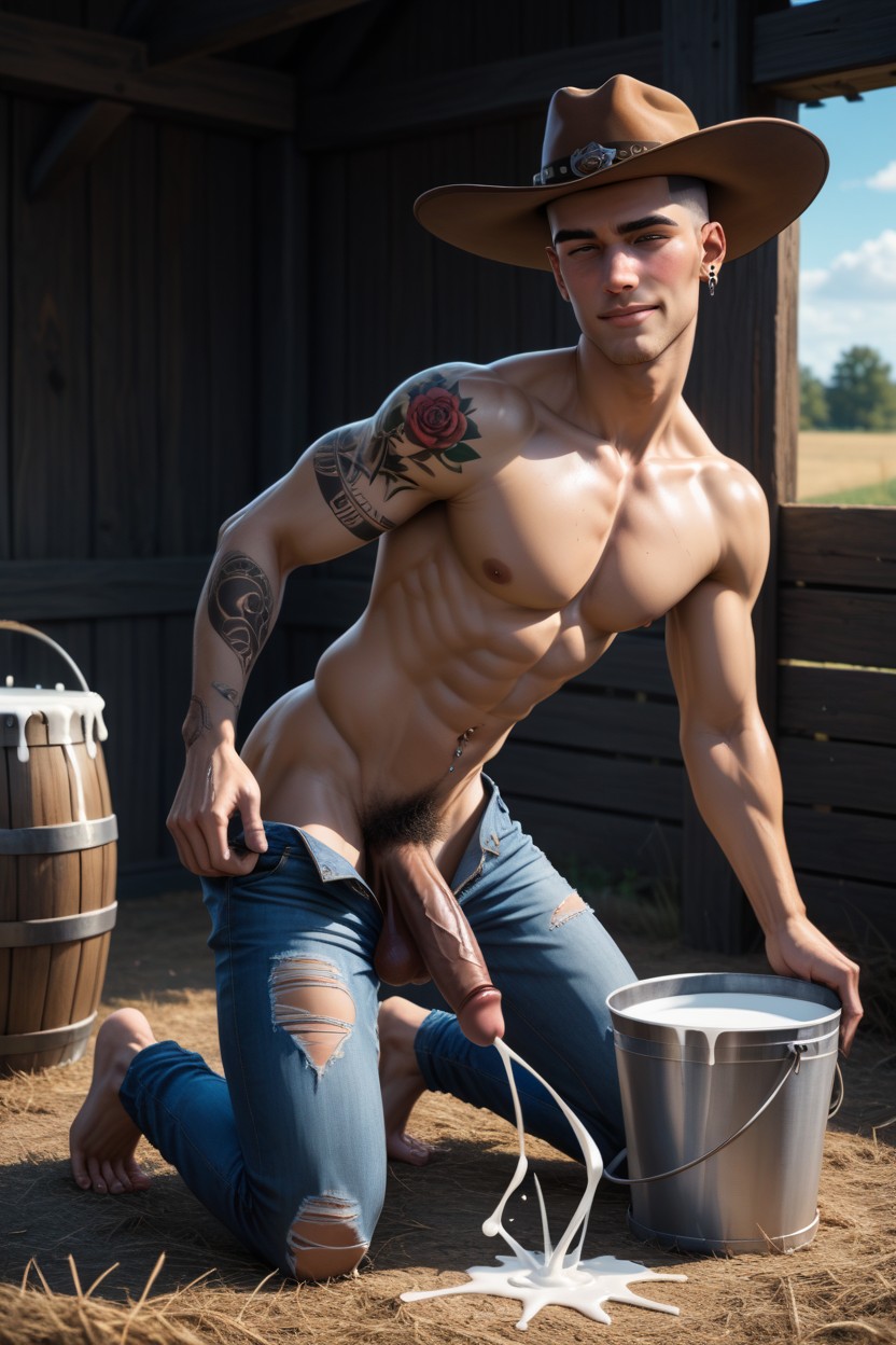 Femboy , Farm, Pubic Hair AI Gay Porn