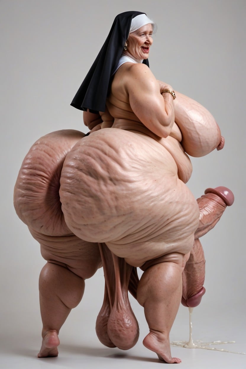 Full Body, Spreading Ass, Big Curves Shemale AI Porn