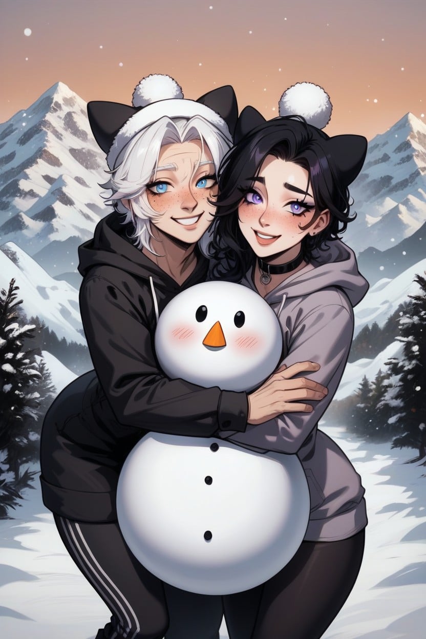 Snow, Hat With Ears, Wasp Waist Hentai AI Porn