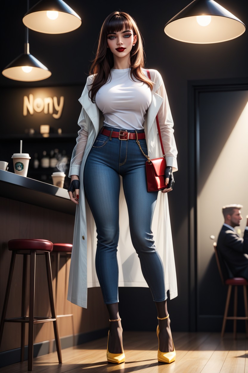 Cute, Belt With H Buckle, 18+ Shemale AI Porn