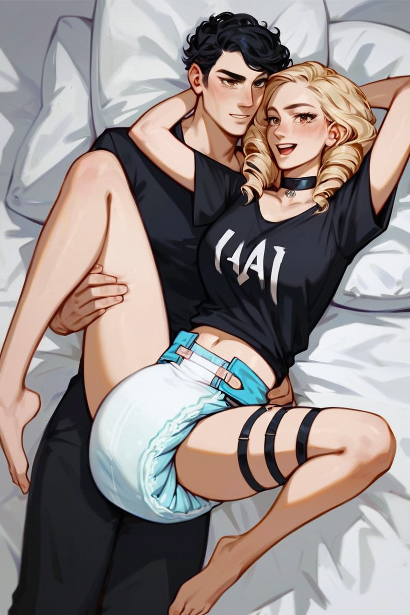 Scandinavian, Happy, Skinny Hentai AI Porn