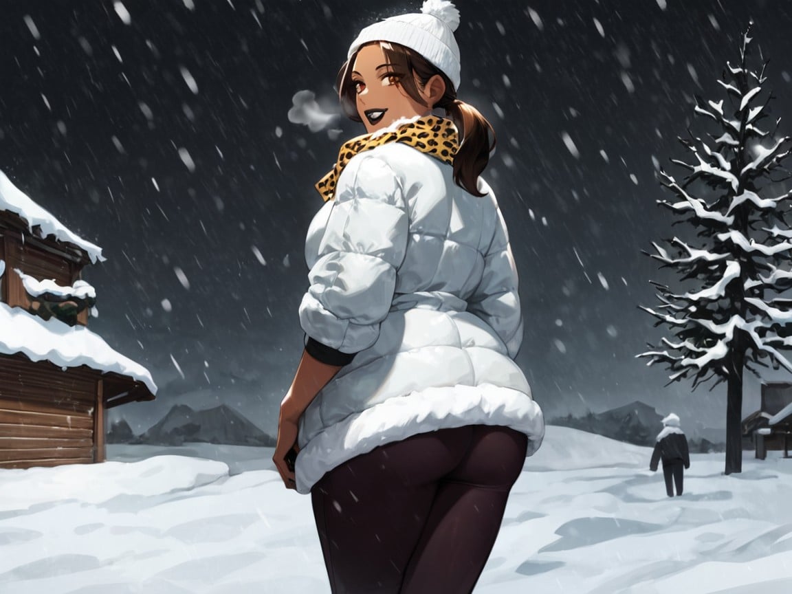 Hips Wider Than Shoulders, Cute, Ski Trip Latina AI Porn