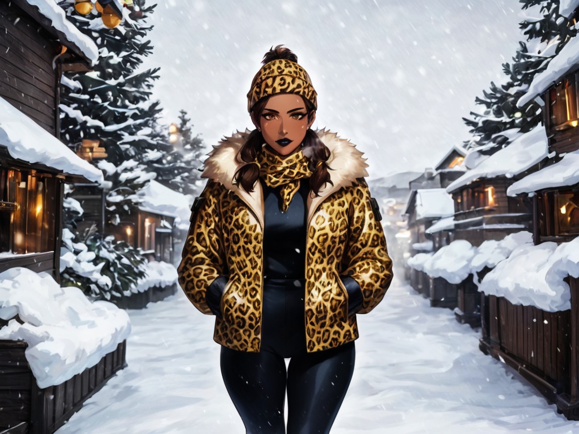 Clothes Ultra Detailed, Carrot Penis On Snow Man, Low Torso Height Latina AI Porn