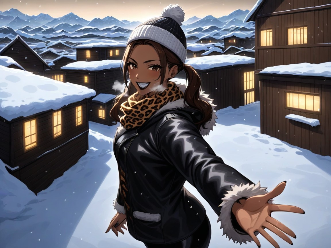 High Color Contrast, Vibrant Colors, Wood Cabin Location Latina AI Porn