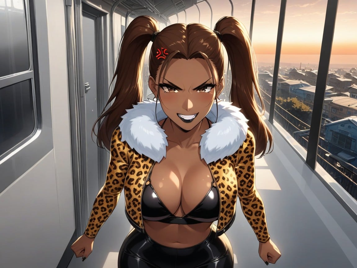 Wide Round Hips, Black Nails, Snatched Waist Latina AI Porn