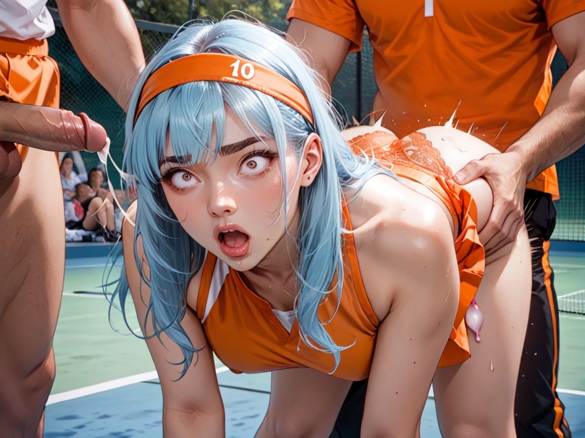 Bangs, Nip Slip, Shocked AI Porn