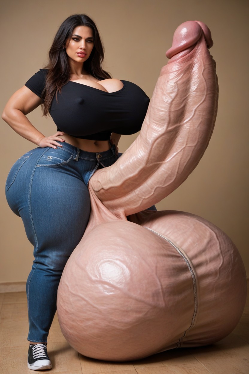 Fat Swollen Balls, Hyper Round Ass, Fat Lengthy Penis Shemale AI Porn