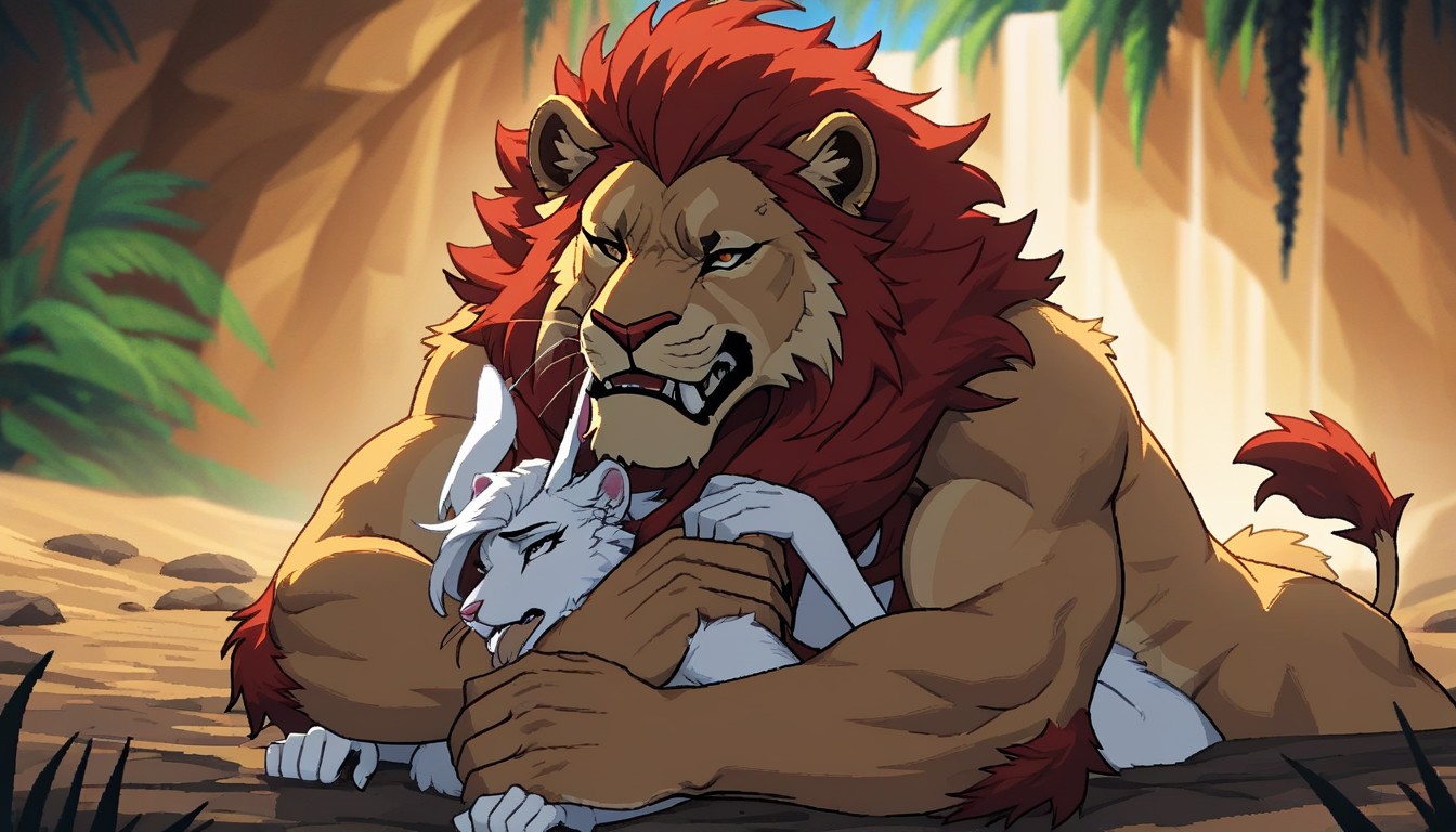 Bigger Lion Pixel Art, 18+, Tir En Buste Porno IA Furry