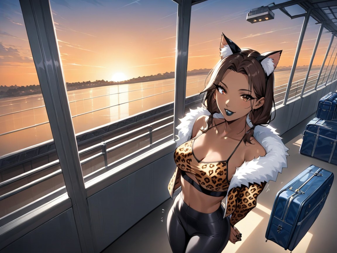 Top Down, Arms Behind Back, Black Lipstick Hentai AI Porn