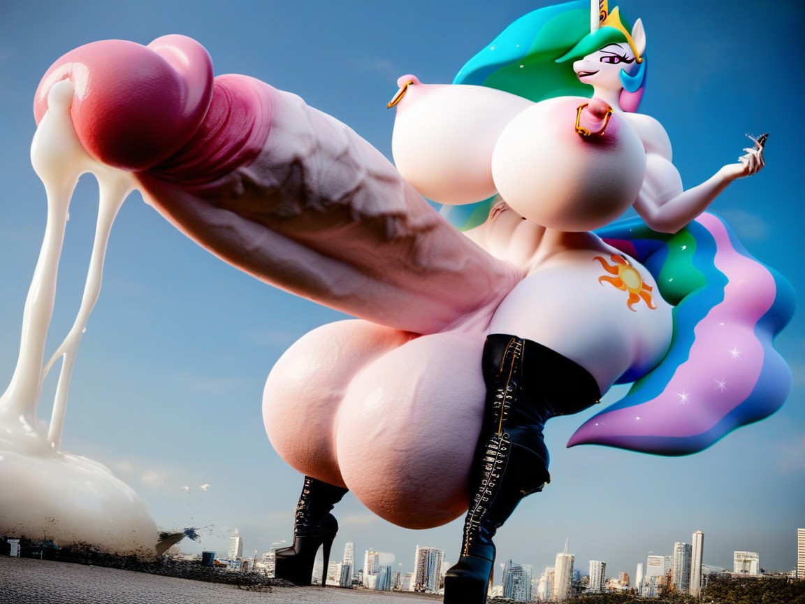 Excessive Cum, Massive Fat Tits, Gigantic Cock And Gigantic Sagging Balls Porno IA Furry