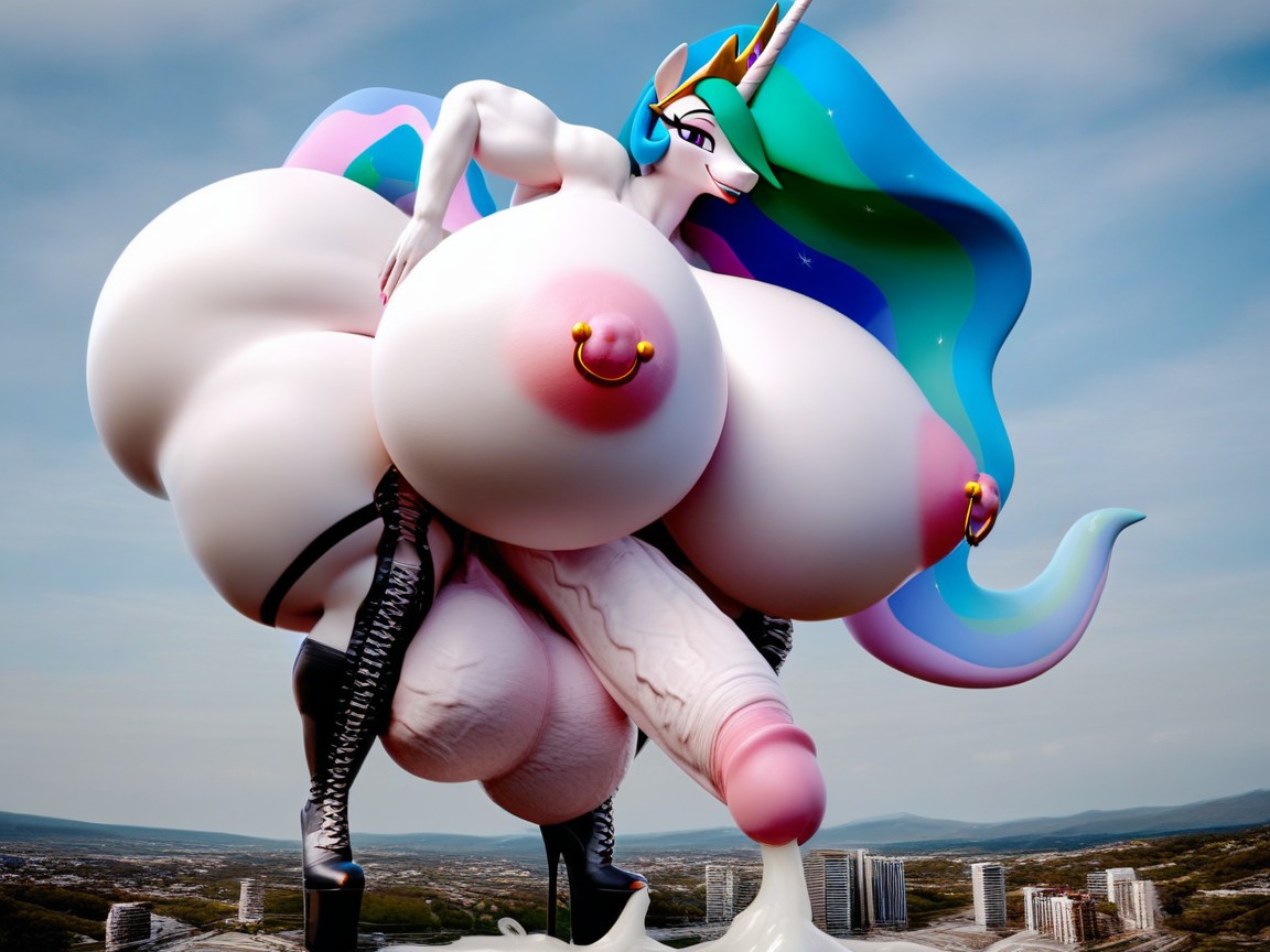 Macro, Erect Puffy Nipples, Boots Furry AI Porn