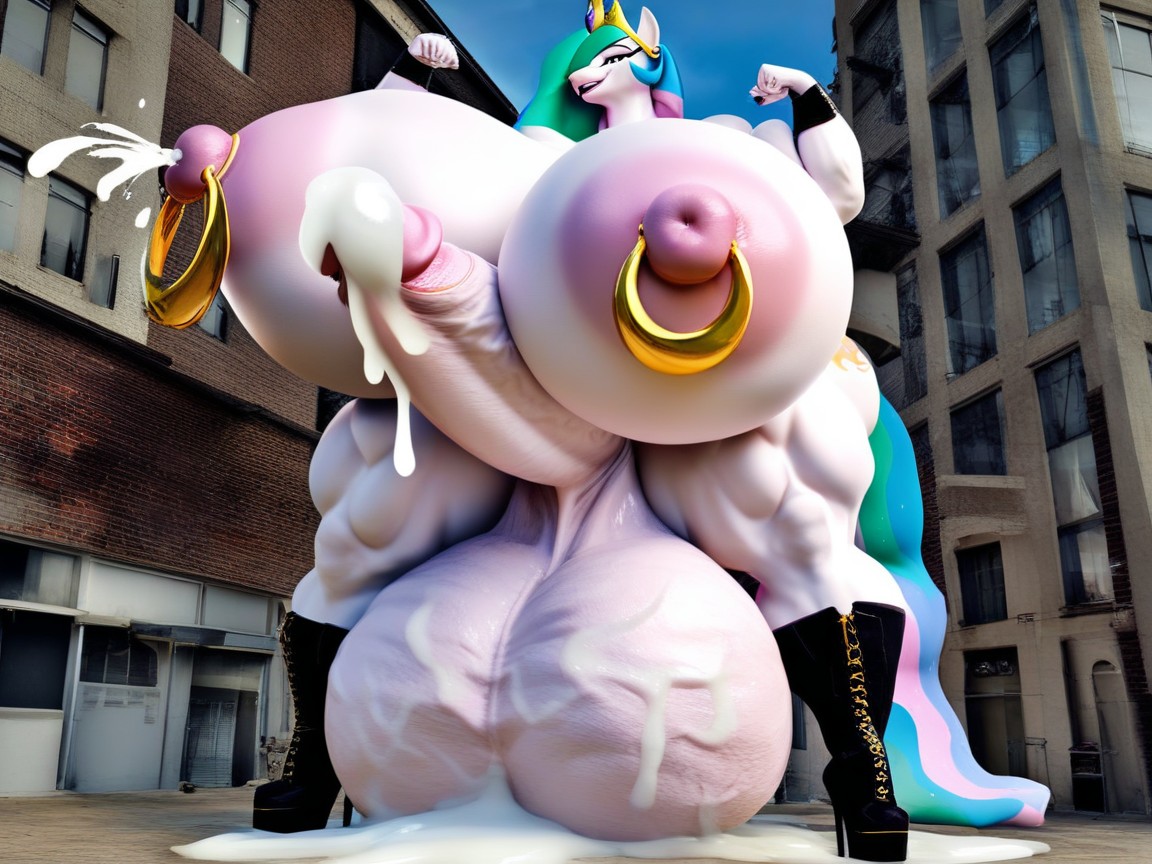 Gigantic Testicles, Gigantic Boobs, Huge Balls Furry AI Porn