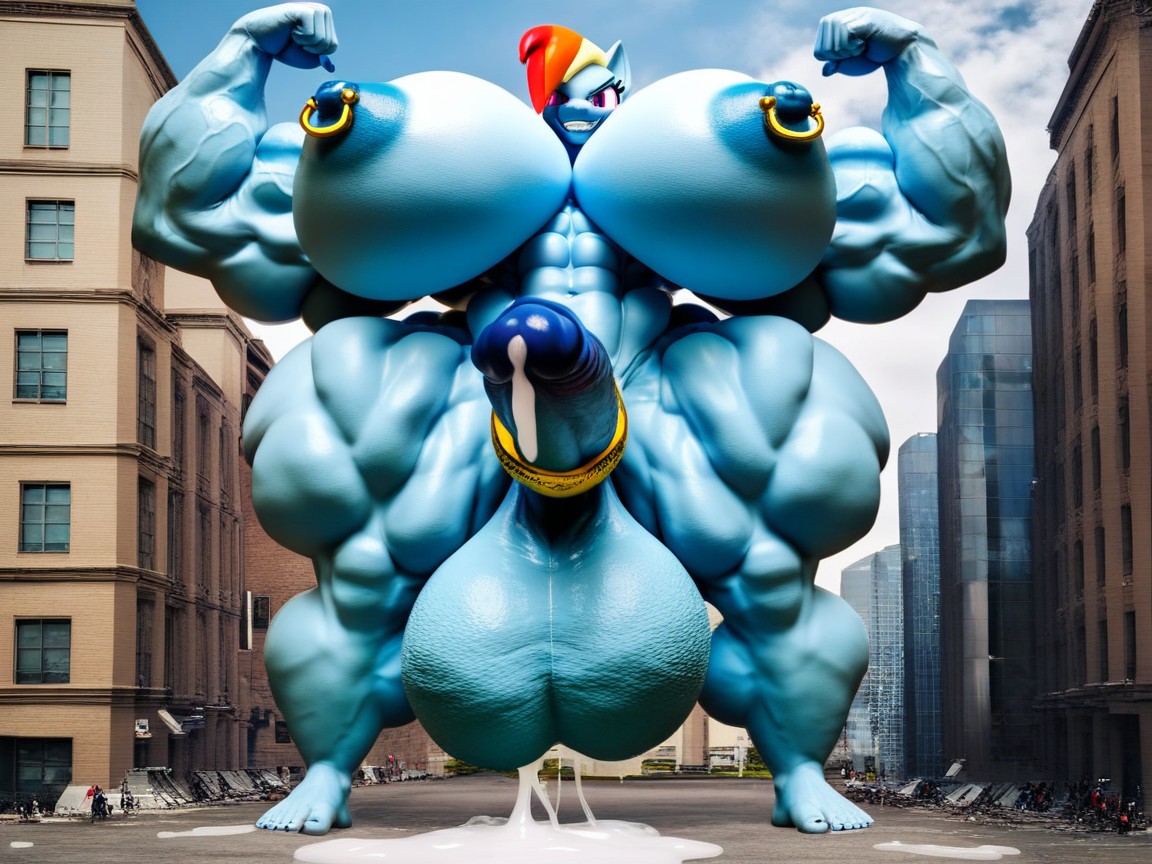 Grasping Massive Long Oversized Hyper Cock Breast, Destruction, Face Detailed Porno IA Furry
