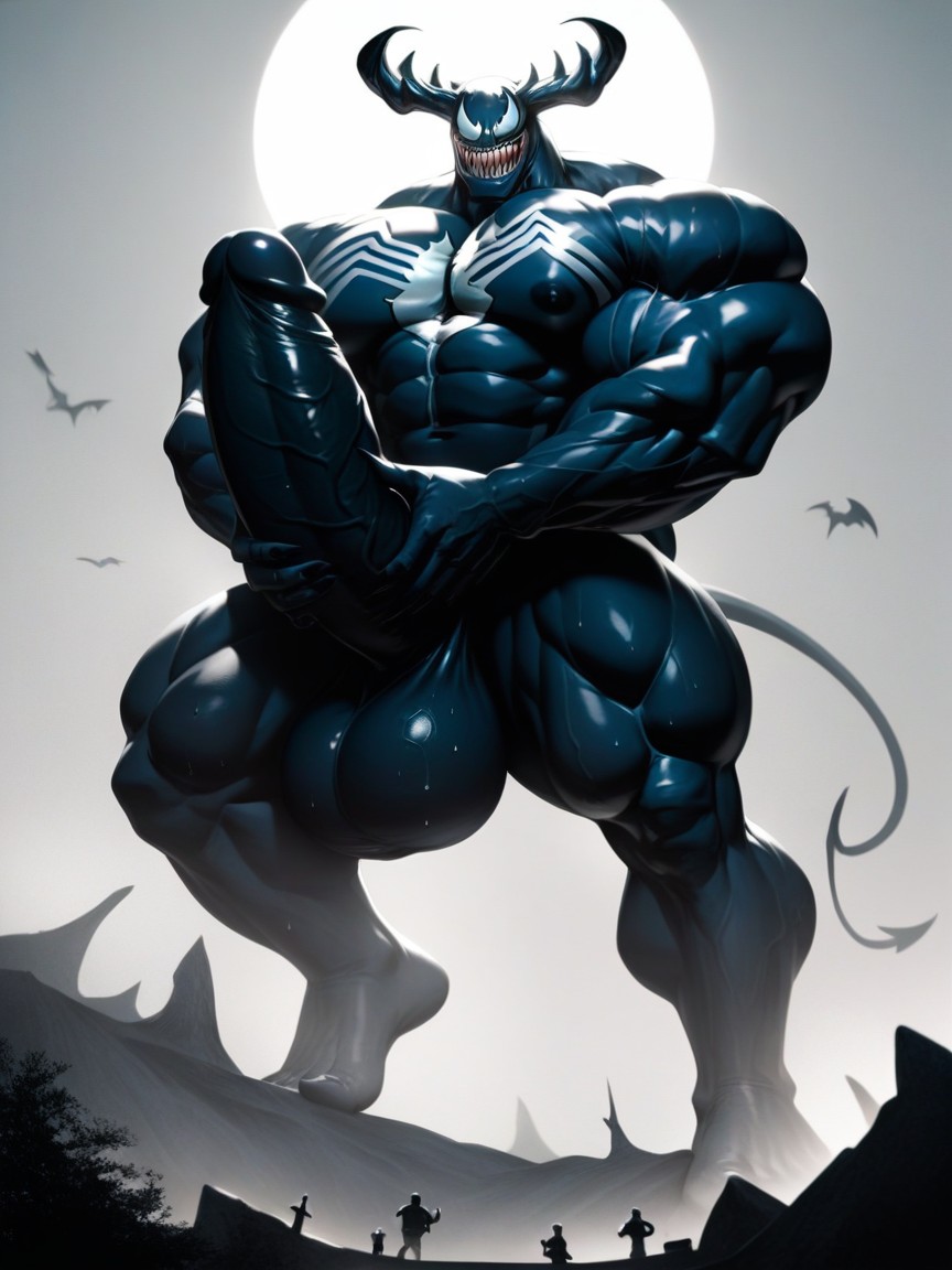 Tall Giant Man, Heaving Chest, Bragging Face AI Gay Porn