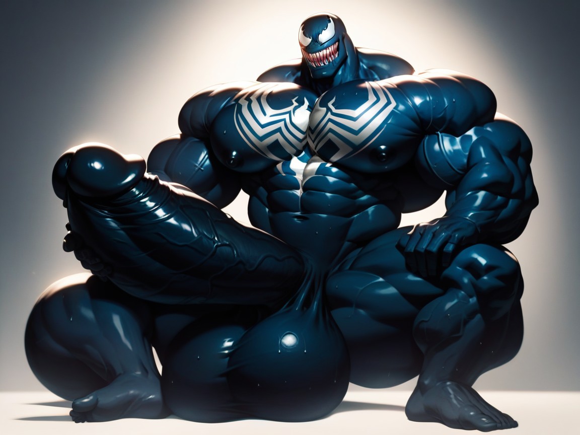 Big Ball, Huge Muscular Bodybuilder, Masturbation AI Gay Porn