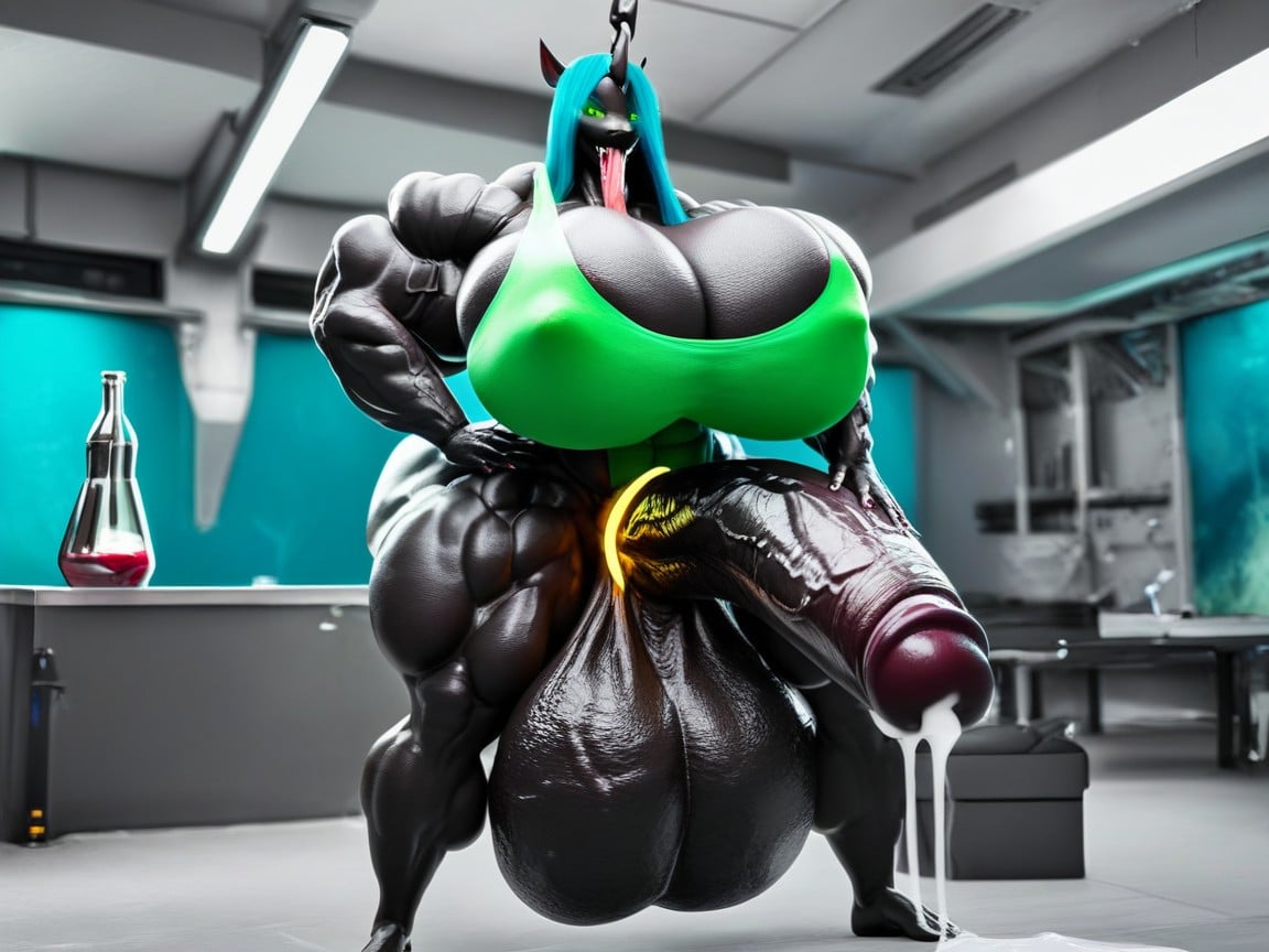 Thick Thighs, Anillo Para El Pene, Ultra Muscular Furry IA
