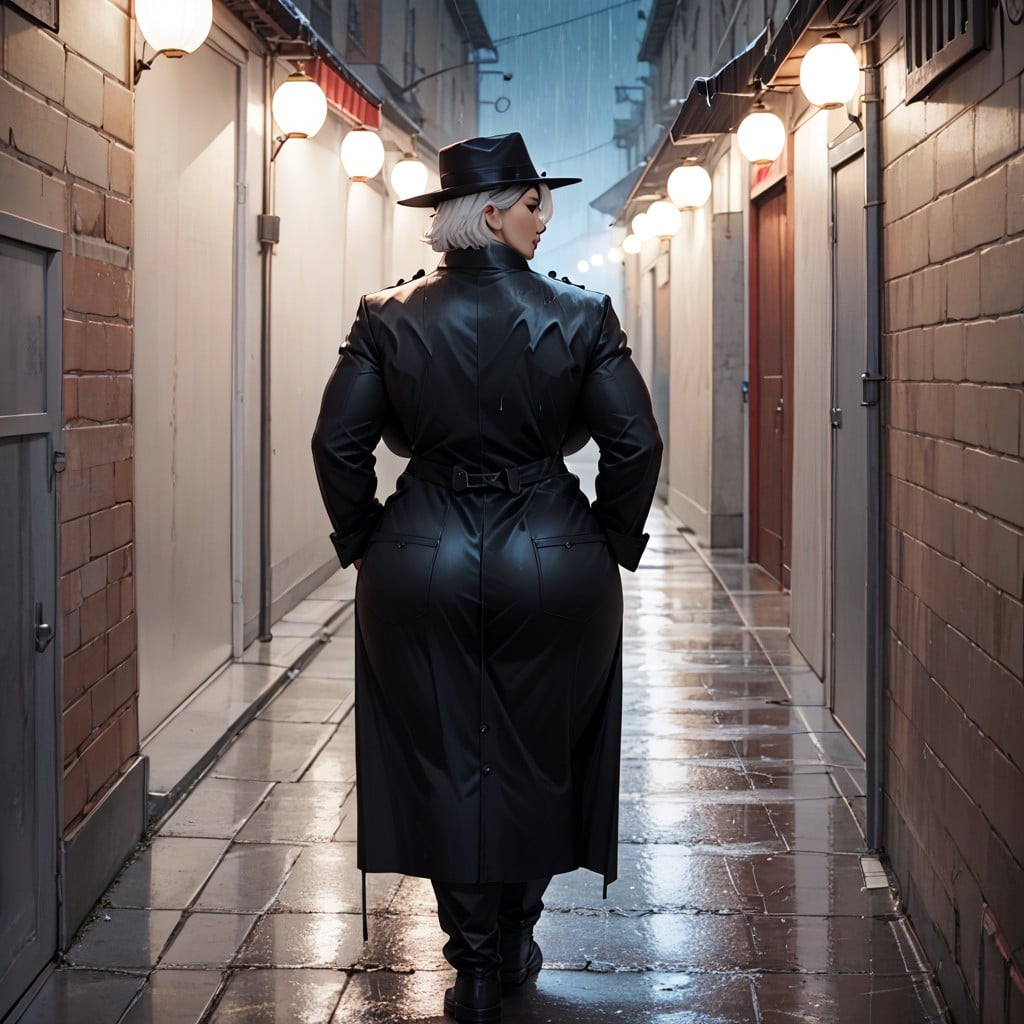Cinematic, Close Up, Open Trench Coat BBW AI Porn