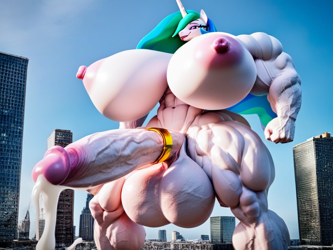 Massive Huge Cock, Abs, Massive Testicles Furry AI Porn