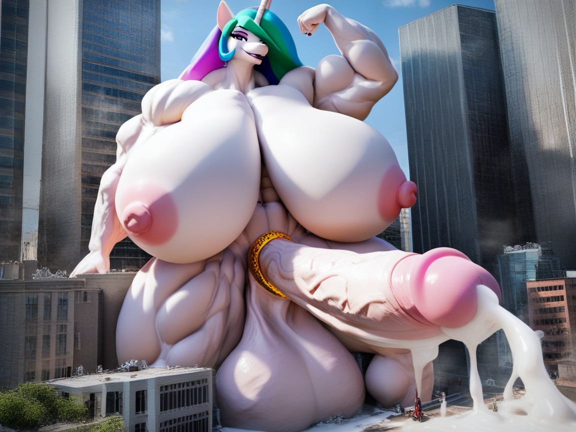 Full Body, Bodybuilder, Penis Bigger Than Body Furry AI Porn