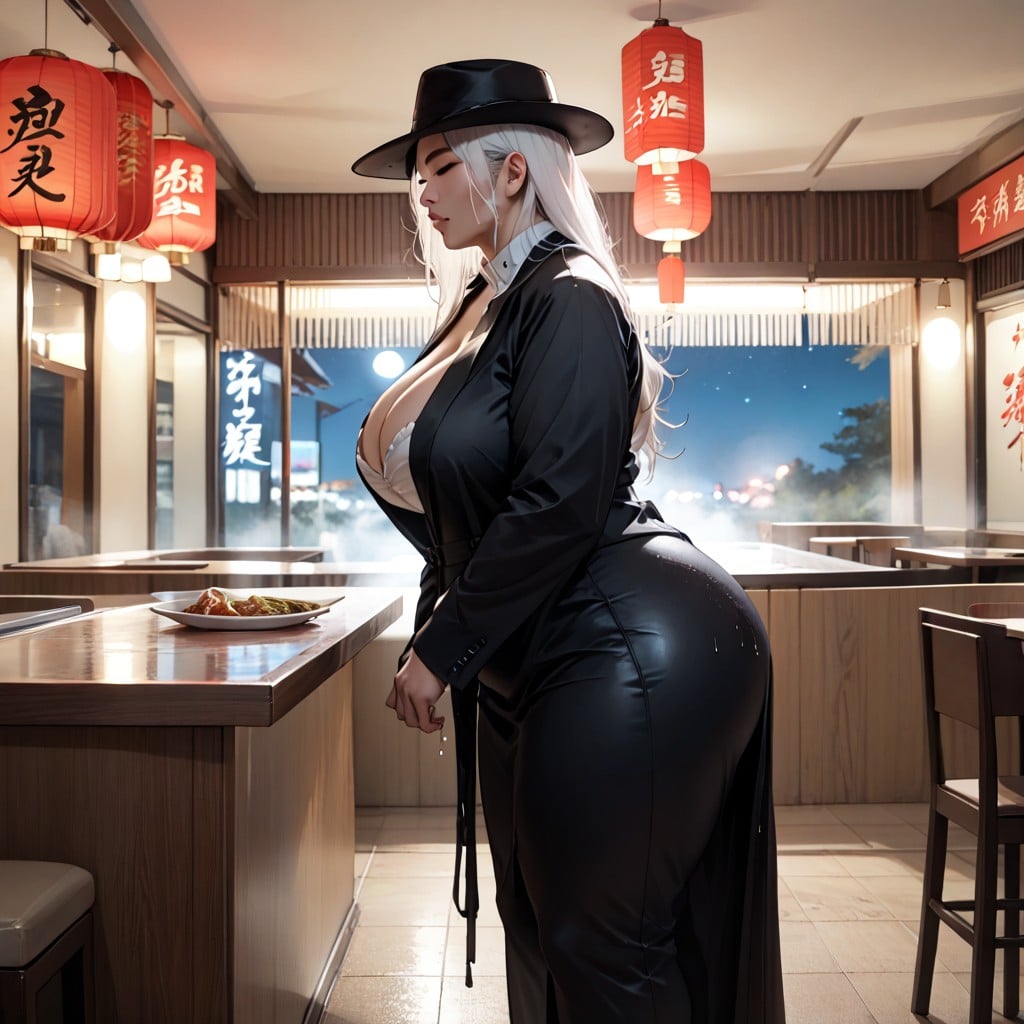 Restaurante, Full Body, Dark Porno BBW IA
